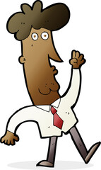 cartoon office man