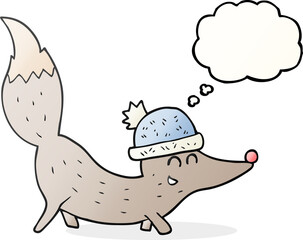 thought bubble cartoon little wolf