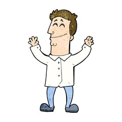 cartoon happy man