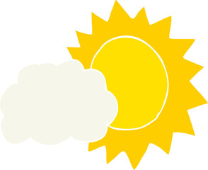 flat color style cartoon weather