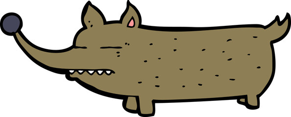 cartoon funny little dog