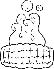 black and white cartoon corn cob