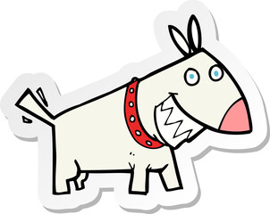 sticker of a cartoon dog