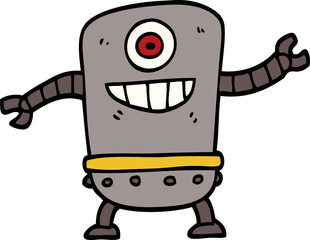 cartoon doodle robot