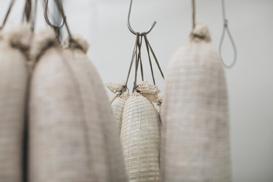 hanging sausages
