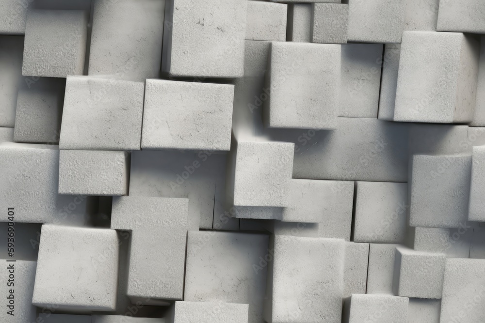 Poster cube concrete abstract background 3d image seamless pattern created with generative ai technology