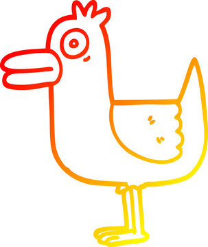 recommend clip art: warm gradient line drawing cartoon sea gull