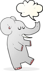 speech bubble cartoon dancing elephant