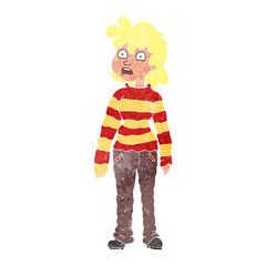 retro cartoon teenager