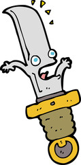 cartoon frightened knife