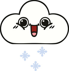 cute cartoon snow cloud