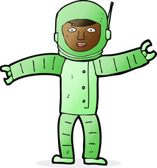 cartoon space man © lineartestpilot