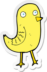 sticker of a funny cartoon bird