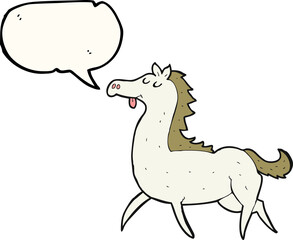 speech bubble cartoon horse