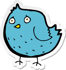 sticker of a cartoon bird