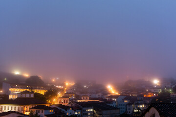 Fog in Ouro Preto, Minas Gerais, Brazil