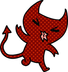 cartoon of a kawaii cute demon