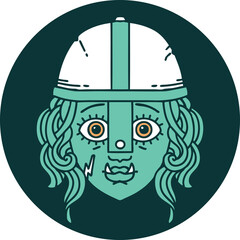 orc fighter character face icon