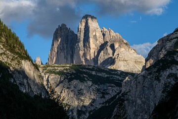 Beautiful view of the Dolomites Mountains UNESCO world heritage in South Tyrol, Italy