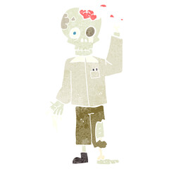 retro cartoon zombie