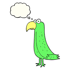 thought bubble cartoon parrot