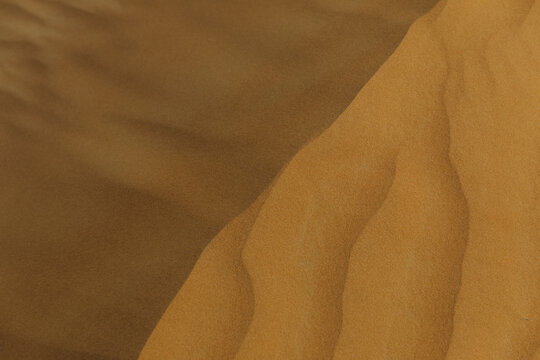 The sand dunes in the sunlight