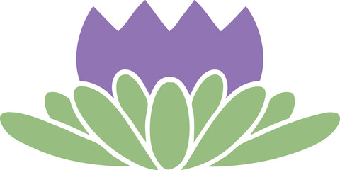 flat color retro cartoon flower