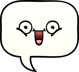 gradient shaded cartoon speech bubble