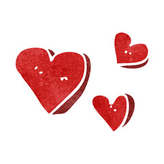 retro cartoon hearts