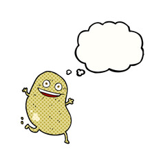thought bubble cartoon potato running