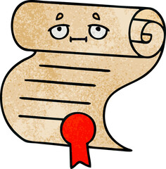 retro grunge texture cartoon contract