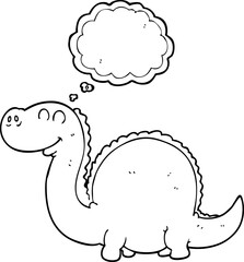 thought bubble cartoon dinosaur