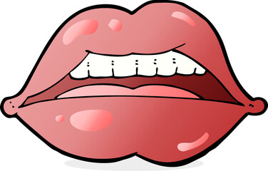 cartoon sexy lips symbol
