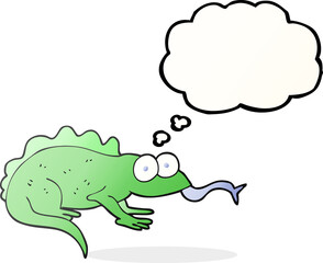 thought bubble cartoon lizard