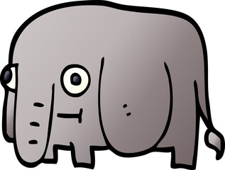 cartoon doodle elephant