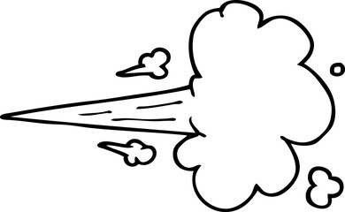 line drawing cartoon gust of air