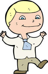 Obraz premium cartoon happy boy