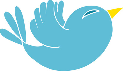 Obraz premium cartoon doodle bluebird