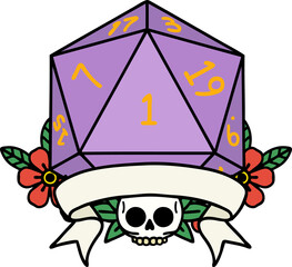 natural one d20 dice roll illustration
