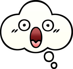 gradient shaded cartoon thought bubble