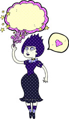 comic book speech bubble cartoon vampire girl