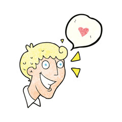 speech bubble textured cartoon excited man