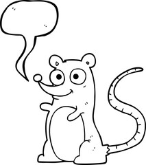 speech bubble cartoon mouse