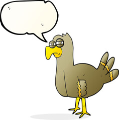 speech bubble cartoon bird