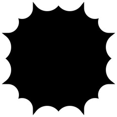 Speech balloons icon, solid style vector illustration