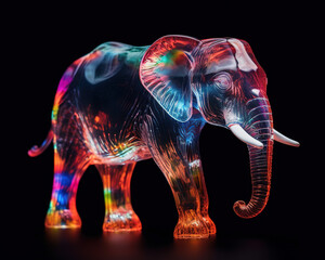 Obraz premium Glasswork translucent elephant