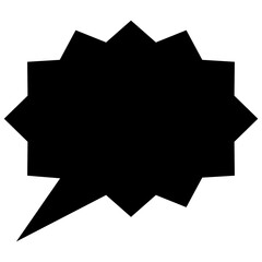 Speech balloons icon, solid style vector illustration