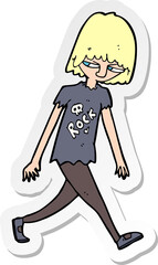 sticker of a cartoon teenager