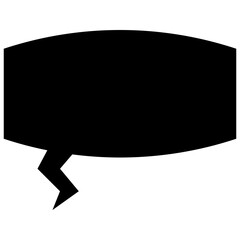 Speech balloons icon, solid style vector illustration