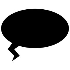 Speech balloons icon, solid style vector illustration